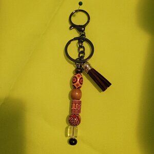 Handmade Wood beads keychain